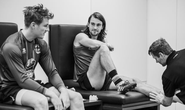 The aggressive half-back has emerged as one of the Saints' most reliable defenders in 2018. - St Kilda Saints,Daniel McKenzie